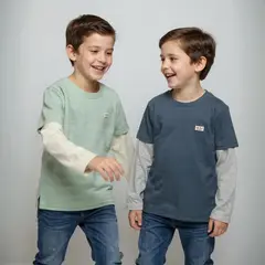 YAMP - Camiseta manga larga Niño Manga larga Algodón