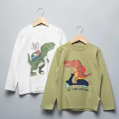 YAMP - Camiseta manga larga Niño Manga larga Algodón