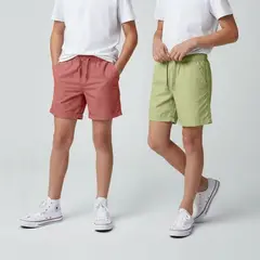 YAMP - Bermuda Cintura elásticada para Niño Pack de 2 unidades de Algodón