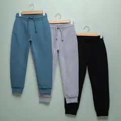 YAMP - Jogger Para Niño Pack de 3 unidades Cintura elásticada Algodón