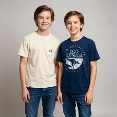DOO AUSTRALIA - Camisetas Niño Pack de 2 unidades Manga corta Algodón