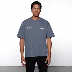 DENIMLAB - Camiseta Hombre Manga corta con Estampado de Algodón