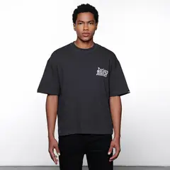 DENIMLAB - Camiseta Hombre Manga corta con Estampado de Algodón