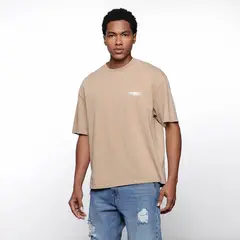DENIMLAB - Camiseta Hombre Manga corta con Estampado de Algodón