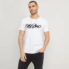 MOSSIMO - Camiseta Hombre Manga corta con Logo de Algodón