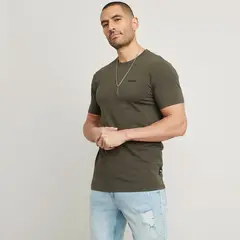 MOSSIMO - Camiseta Hombre Manga corta de Algodón