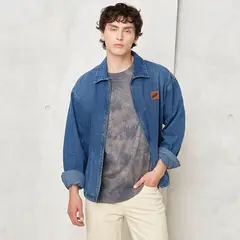 BEARCLIFF - Chaqueta de jean Hombre de Algodón