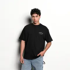 DENIMLAB - Camiseta Hombre Manga corta con Logo Oversized fit de Algodón