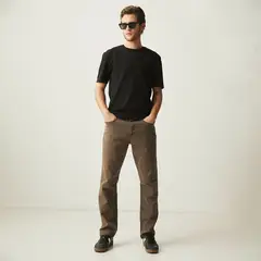 BASEMENT - Pantalón 5 Bolsillos Hombre Slim de Algodón