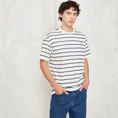 BEARCLIFF - Camiseta Hombre Manga corta de Rayas