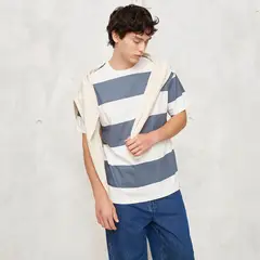 BEARCLIFF - Camiseta Hombre Manga corta de Rayas