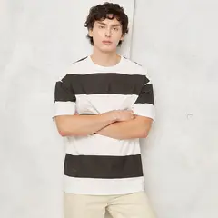BEARCLIFF - Camiseta Hombre Manga corta de Rayas