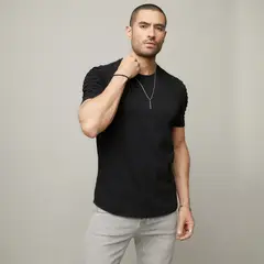 MOSSIMO - Camiseta Hombre Manga corta de Algodón