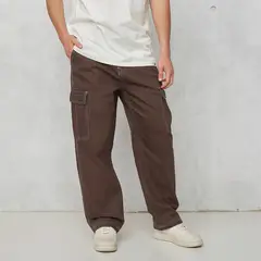 BEARCLIFF - Jean Cargo Hombre Baggy de Algodón