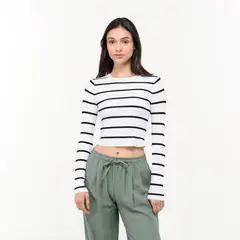 SYBILLA - Saco Mujer de Rayas Slim fit