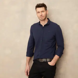 WOLF & HANK - Camisa Hombre Manga larga Slim fit