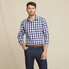 LA MARTINA - Camisa Hombre de Cuadros Manga larga Slim fit de Algodón
