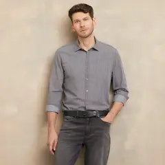 WOLF & HANK - Camisa Hombre Manga larga Slim de Algodón WOLF&HANK