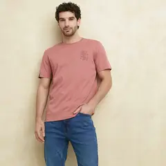 UNIVERSITY CLUB - Camiseta Hombre Manga corta con Estampado Regular fit de Algodón