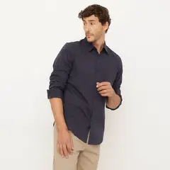 NEWPORT - Camisa Hombre Manga larga Slim de Algodón