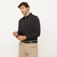 NEWPORT - Camisa Hombre Manga larga Slim de Algodón