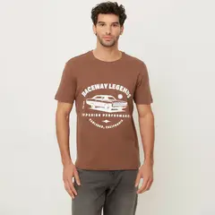 BASEMENT - Camiseta Hombre Sin mangas con Estampado Regular fit de Algodón