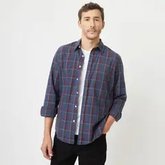 NEWPORT - Camisa Hombre de Cuadros Manga larga de Algodón