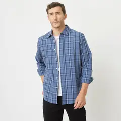 NEWPORT - Camisa Hombre de Cuadros Manga larga de Algodón
