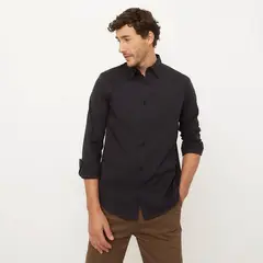 NEWPORT - Camisa Hombre Manga larga Slim de Algodón