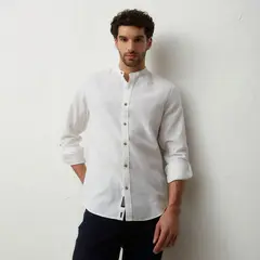 UNIVERSITY CLUB - Camisa Hombre Manga larga Slim de Lino