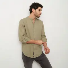 UNIVERSITY CLUB - Camisa Hombre Manga larga Slim de Lino