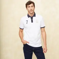UNIVERSITY CLUB - Camiseta polo Hombre Manga corta con Estampado Regular fit de Algodón