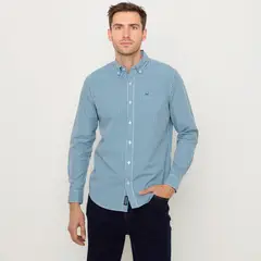 UNIVERSITY CLUB - Camisa Hombre de Cuadros Manga larga de Algodón