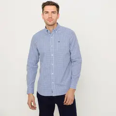 UNIVERSITY CLUB - Camisa Hombre de Cuadros Manga larga de Algodón