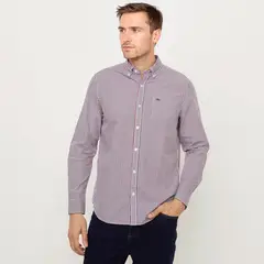 UNIVERSITY CLUB - Camisa Hombre de Cuadros Manga larga de Algodón