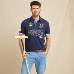 LA MARTINA - Camiseta polo Hombre con Estampado de Algodón