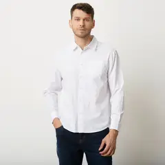 BASEMENT - Camisa Hombre Manga larga de Algodón