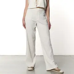 DENIMLAB - Pantalón Wide leg Mujer Tiro medio