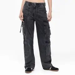 SYBILLA - Jean Cargo Mujer Tiro medio