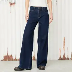 DENIMLAB - Jean Recto Mujer Tiro alto con Rotos