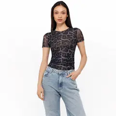 MOSSIMO - Body Mujer con Estampado Manga corta