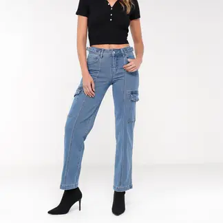 MOSSIMO - Jean Flare Mujer Tiro medio