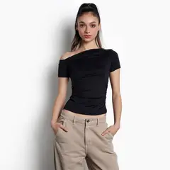 DENIMLAB - Camiseta Mujer Manga corta de Algodón Slim fit