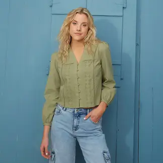 DOO AUSTRALIA - Blusa Mujer Manga larga de Algodón