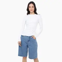 SYBILLA - Camiseta Mujer Manga corta de Algodón