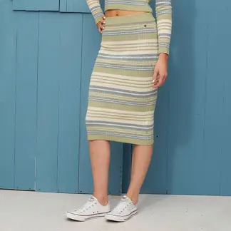 DOO AUSTRALIA - Falda Midi Mujer Tejido de Algodón