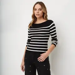 MOSSIMO - Sacos Mujer de Rayas de Algodón