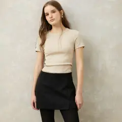 SYBILLA - Camiseta Mujer Manga corta de Algodón