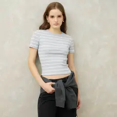 SYBILLA - Camiseta Mujer Manga corta de Algodón