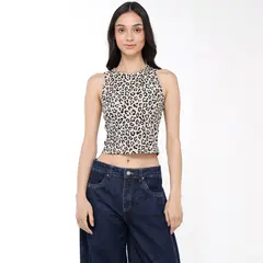 SYBILLA - Top esqueleto Mujer Sin mangas de Algodón